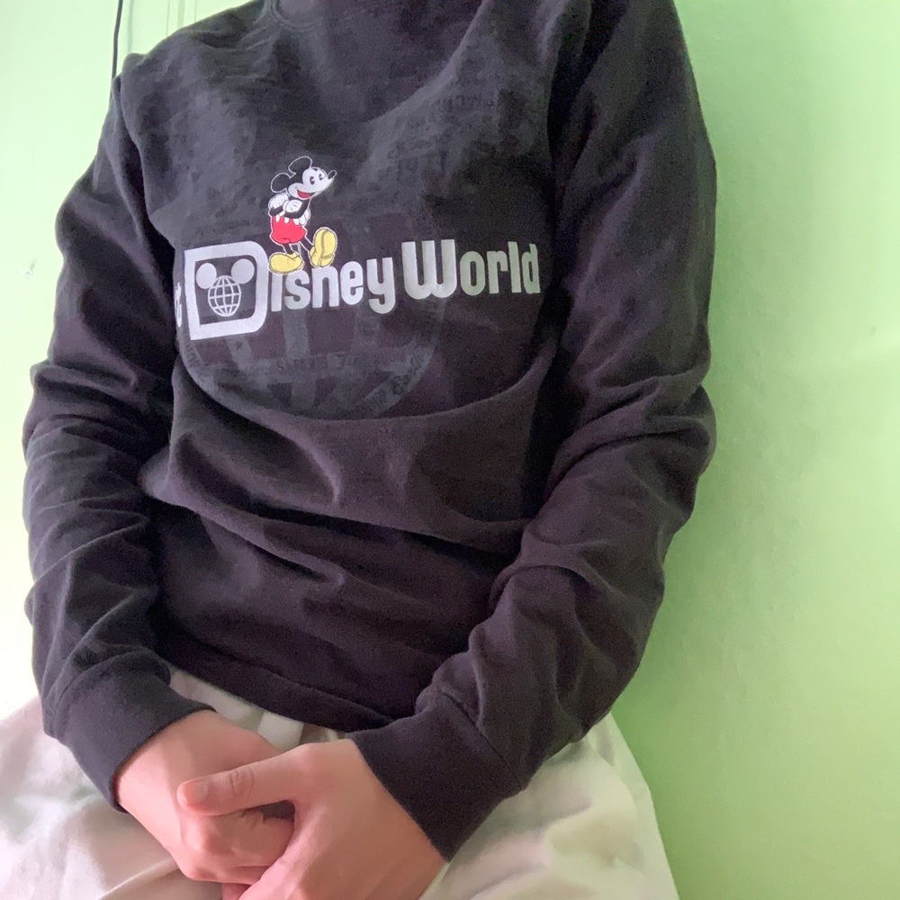 From a gift shop in Disneyland, black long sleeved shirt
